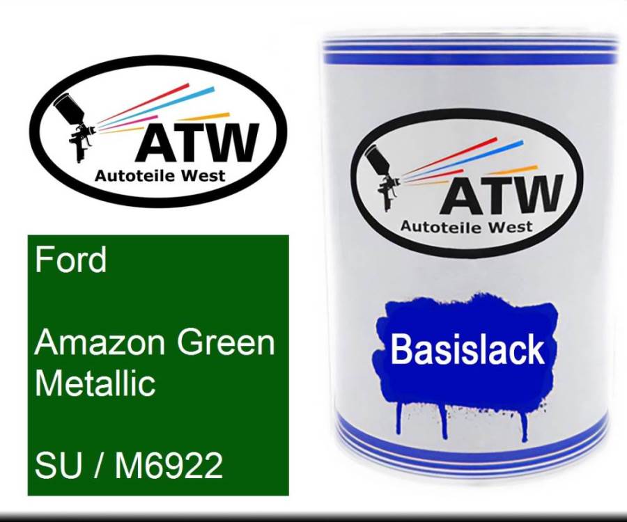 Ford, Amazon Green Metallic, SU / M6922: 500ml Lackdose, von ATW Autoteile West.